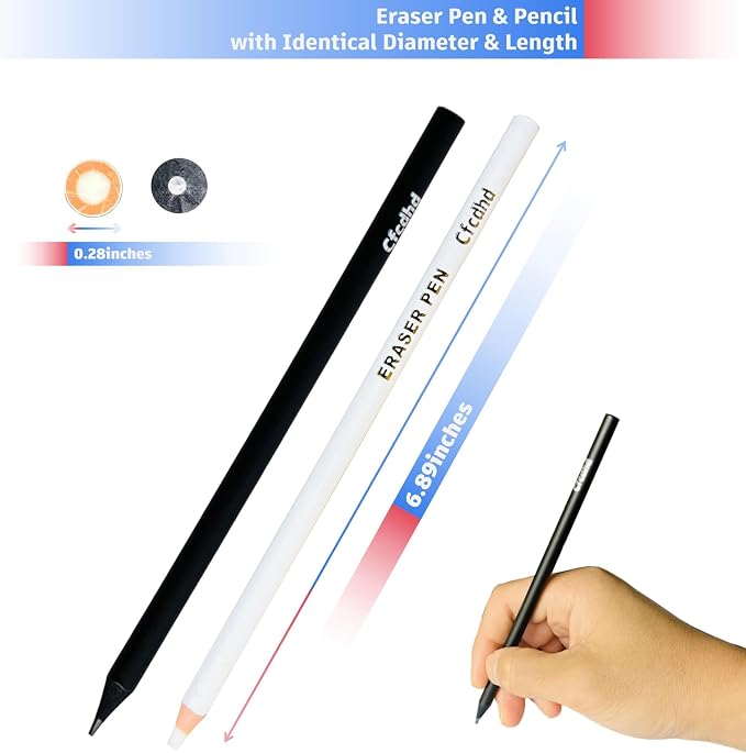 #2 HB Pre-Sharpened Wood-Cased Graphite Pencils 9 Pack | 3 Pencil-Style Erasers & 1 Pencil Sharpener，Ideal for Writing, Drawing & Sketching, Perfect for Students, Adults, Artists