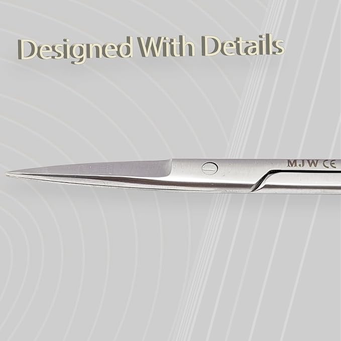 Professional Fingernail Scissors for Manicure Care, Precision Nail Grooming Tool for Mustache Trimming and Eyebrow Shaping, Sharp Stainless Steel Beauty Shears