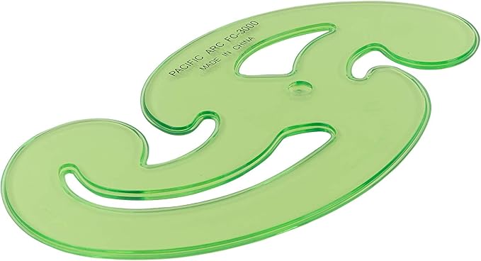 Pacific Arc French Curve Set, 3 Shapes, Clear Curve Ruler, Drafting Tools, Drawing Tools, Woodworking Tools, Comic Template Tool