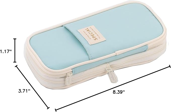 Arnuixty Large Storage Pencil Case Pen Bag with Zipper Big Capacity Pouch Organizer for Office Travel Holder Box