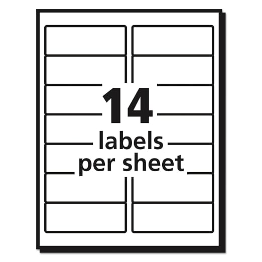 Avery Averyamp;reg; Easy Peel Address Labels for Inkjet Printer, 1-1/3 x 4, White, 350/Pack