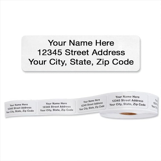 Colorful Images Personalized Return Address Labels | Gloss White, 125 Count, Self-Adhesive, Without Dispenser, Customize with Name & Shipping Address