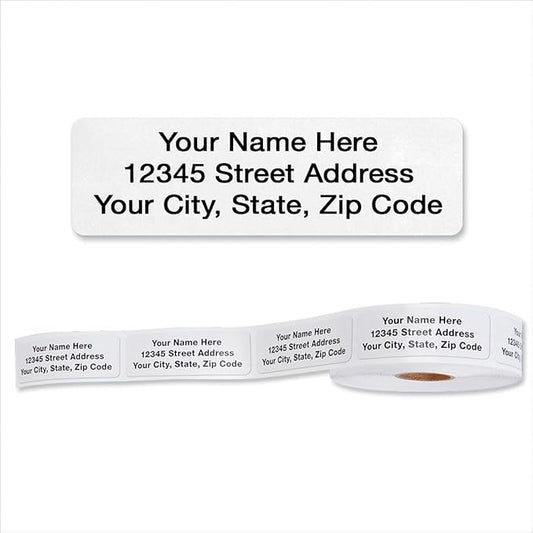 Colorful Images Personalized Return Address Labels | Gloss White, Roll of 250, Self-Adhesive, Without Dispenser, Customize with Name & Shipping Address