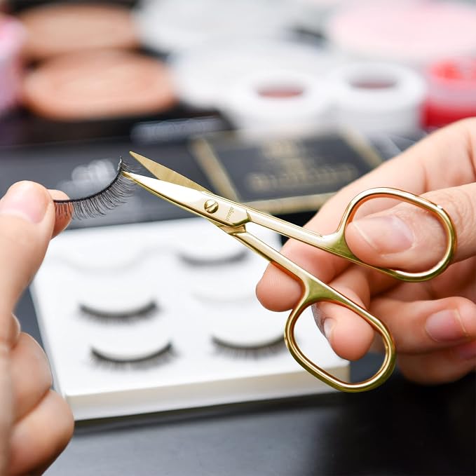LIVINGO Nail Scissors Sharp Curved Blade Fingernail Toenail Tool | Professional Cutting Design, Manicure Pedicure Care, Stainless Steel Construction, Protective Case