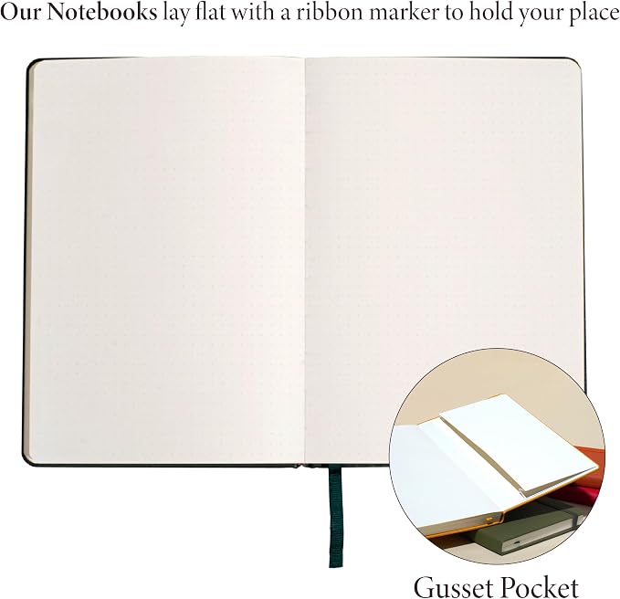 ANECDOTE. Dotted Journal Notebook, 192 Pages, A5 size: 8.3" x 5.4", Thick 100 GSM Paper, Dotted, Hardcover. Journal for Women and Men, Perfect Notebook for School, Work and Travel (Blossom)