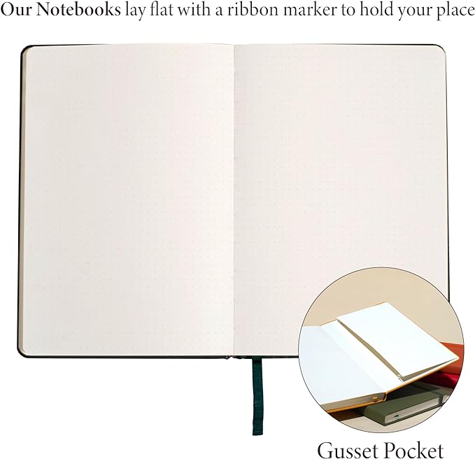 ANECDOTE. Dotted Journal Notebook, 192 Pages, A5 size: 8.3" x 5.4", Thick 100 GSM Paper, Dotted, Hardcover. Journal for Women and Men, Perfect Notebook for School, Work and Travel (Mustard)
