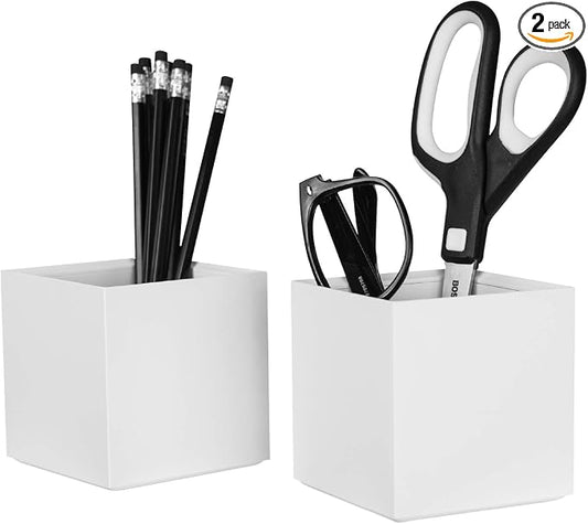 Bostitch Office Konnect Pencil Cup Desk Organizer, Pen Cup, 2-Pack, White