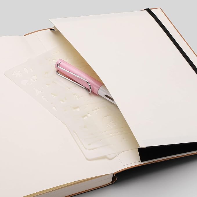 AHGXG Dotted Journal Notebook, 384 Pages, 120GSM, B5 (7.6'' × 10'') | 2 Pack, Leather Hardcover, for Journaling, Planning, Tracking (Blackpink)
