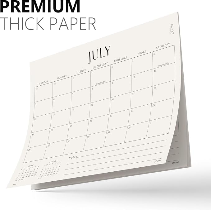 Jotsome Desk Calendar 2026 - 2027 with Desktop Mat, Desk Pad Calendar From July 2026 to December 2027 14x10.5 inch, Desk Blotter Calendar for Home Office and School, Easy Planning, Gift for the Holidays, Black