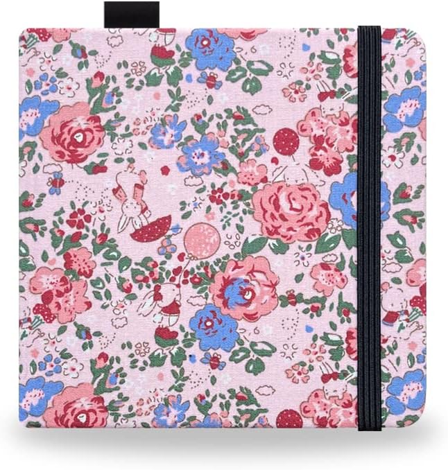 Watercolor Paper Sketchbook,5x5 Inch Mixed Media Notebook,140lb/300gsm Artist Heavyweight Paper,20 Sheets Small Travel Drawing Journal for Adults,Painting,Watercolors,Art Supplies,Rose Rabbit