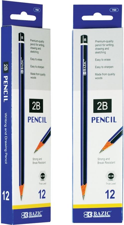 BAZIC #2B Premium Wood Pencil (12/Pack) (Case of 144)