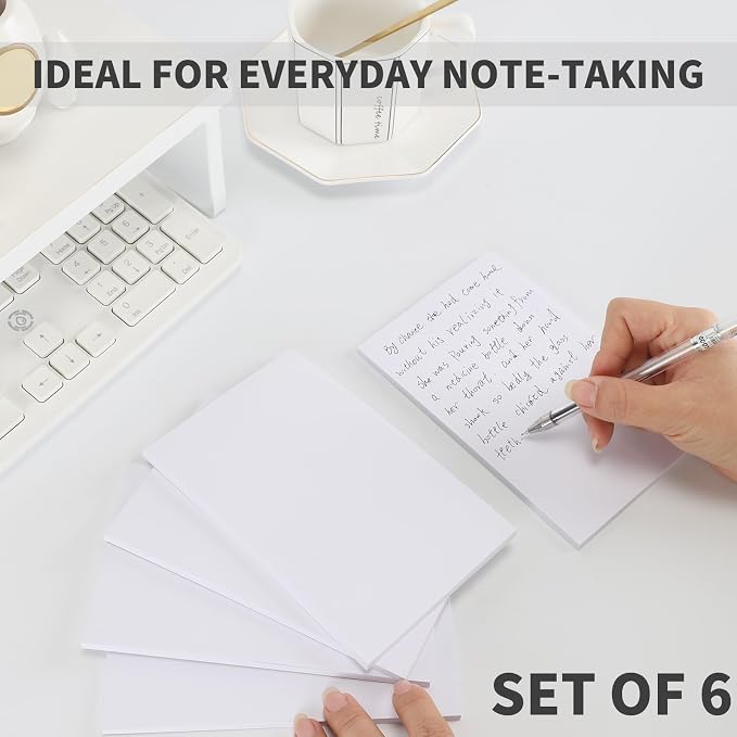 QiCheng Note Pads Memo Pads Small Notepad 50 Sheets 4X6 note pad Scratch Pads for Writing Blank Scratch Pads (6)