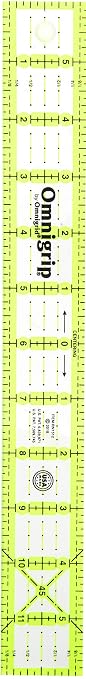 Omnigrid Ruler, 1-? x 12-Inch, Clear