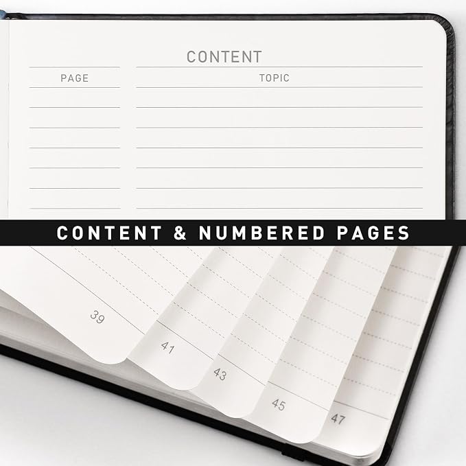 AHGXG Lined Journal Notebook, 192 Numbered Pages, A5 Size (5.7'' x 8.3'') | for Men & Women, Journaling, Writing, Work & Office, Leather Hardcover, 100 GSM Thick Paper (Colourful Tree)