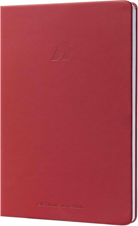 Nextnoid A5 LIned Notebook - 160 Pages, 120 GSM Paper, Burgundy | Hardcover A5 College Ruled Notebook for Work and Study, Journaling and Note-Taking, A5 Size (5.8" x 8.3") Journal