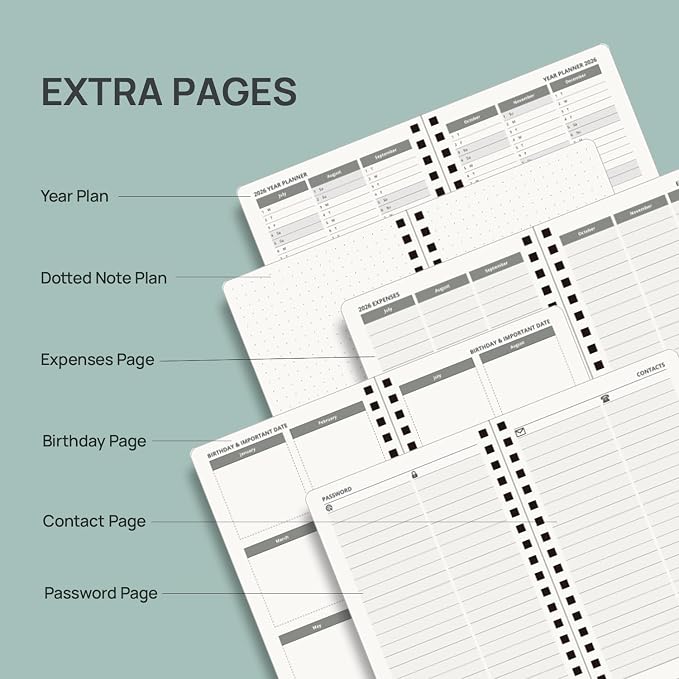 POPRUN Pocket Calendar 2026-2027,6.5" x 3.5" Pocket Planner | Jul 2026-Jan 2027 Small Planner for Purse,Inner-Pocket Weekly Planners with Hardcover, Tabs, Ruler, Pen Loop- Orange