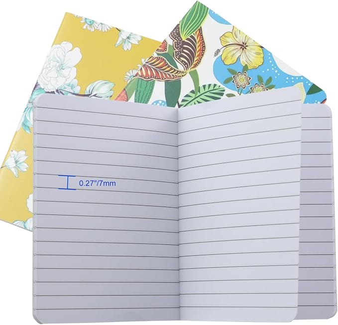 24pcs Mini Notebooks,3.5" x 5" Pocket Notepads,Small Journal for School Office Home Travel Gift Supplies(Flower)