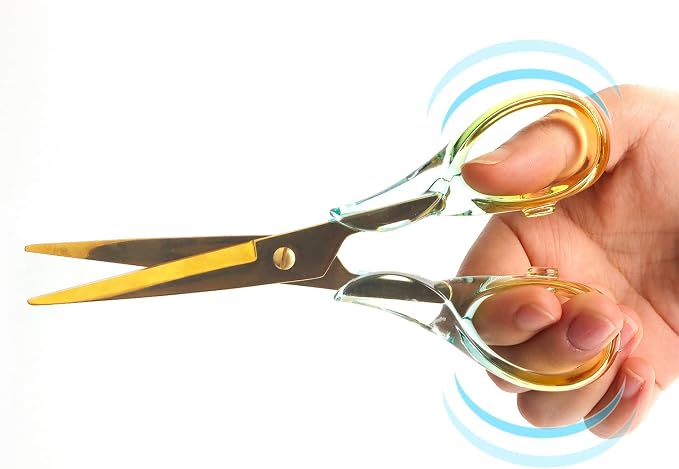 Aesthetic Yellow Transparent Acrylic Scissors, 6.3" Craft Shears with Sharp Stainless Steel Blades for Home Office & School, Cute Stationery Tools for Bullet Journaling, Scrapbooking & Gift Wrapping