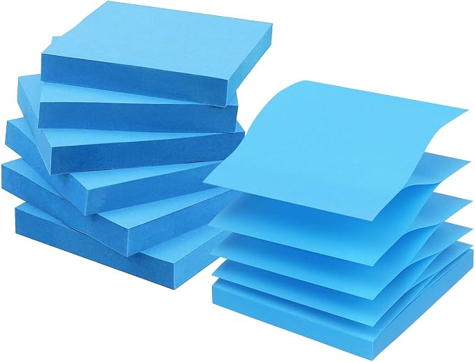 Early Buy Pop Up Sticky Notes, 3x3 in, 6 Pads, 100 Sheets/Pad, (Blue) | refillable design, repositionable adhesive, ideal for reminders and office organization