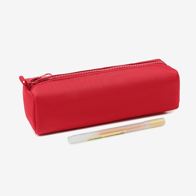 Pencil Case Lightweight and Durable Ideal Pencil Pouch for School and Office Supplies (Red,Oxford)