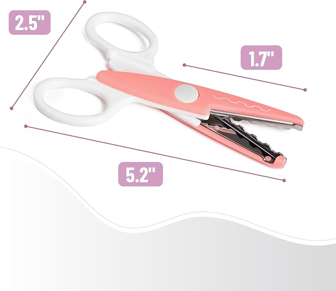 Mr. Pen- Craft Scissors Decorative Edge, 6 Pack, White & Pastel | Zig Zag Scissors for Crafting, Scrapbooking, Fancy, Pattern, Design