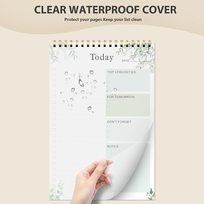 Weekly To Do List Notepad, Undated Planner with 52 Sheets (6.5''x8.9''), Desk Weekly Planner for Women & Man, Home School & Work