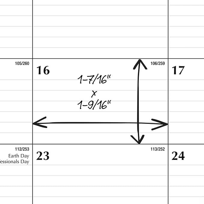 Mead Desk Calendar 2026-2027 Planning Pad, Academic 15-Month April-June, Monthly, 17.75" x 11" Compact, Ruled Daily Block (CAM82005)
