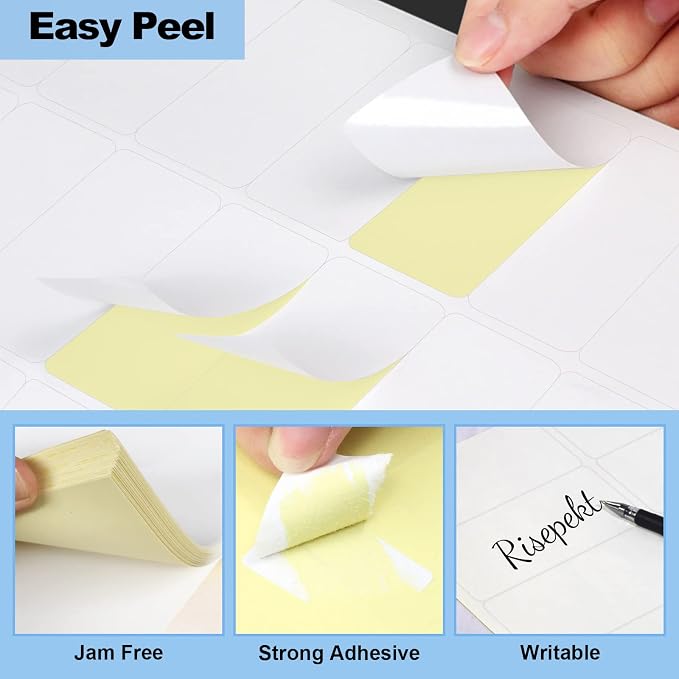 100 Sheets 3000 Pcs 30 Up 1" x2-5/8 Shipping Address Barcode Labels for Laser & Inkjet Printers, 1x2.625 FBA Labels on US Letter, 30 per Sheet Return Address Labels, 30 per Page