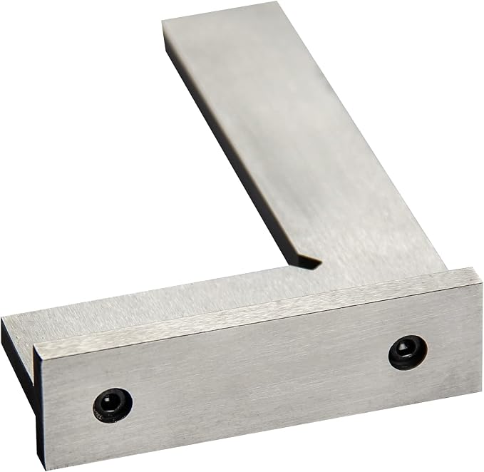 Precision Machinist Square 4 Inch Engineer Square 90 Degree Right Angle Ruler Ground Hardened Steel with Seat 4 x 2.8 Inch