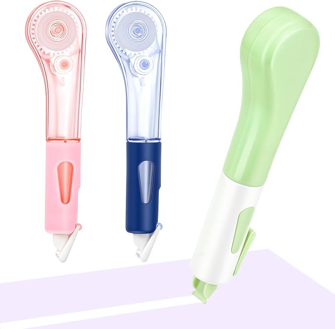 Correction Tape Pens, 19.69ft, Dry Instantly | Smooth Application, Stretch Resistant, Pen Style Correction Tape Applicator for School, Office, Home, College Supplies