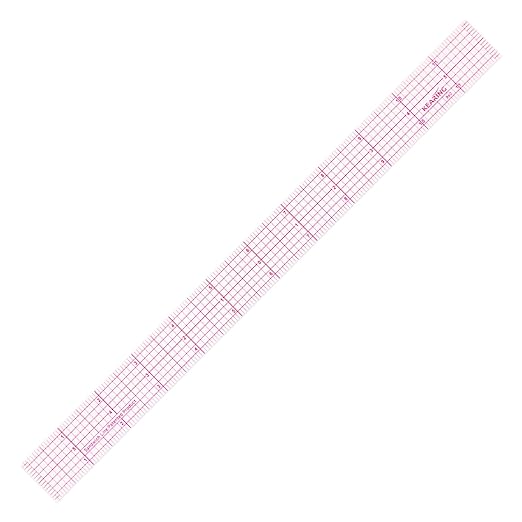 KEARING 1"x12" Clear Sewing Graph Ruler - PVC Plastic Pattern Grading Ruler | Flexible 1.2mm clear plastic 1"x12" grid ruler for fashion design. Sandwich line markings never rub off for sewing