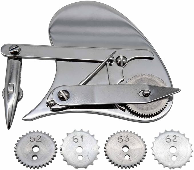 Mechanical Gear Train Ruling Pen, The Blueprint Drafting Tool, Vintage Precision Dotting Pen Set: with 4 Interchangeable Dotting Wheels, Perfect for Blueprint Restoration and Technical Drawing (#B)