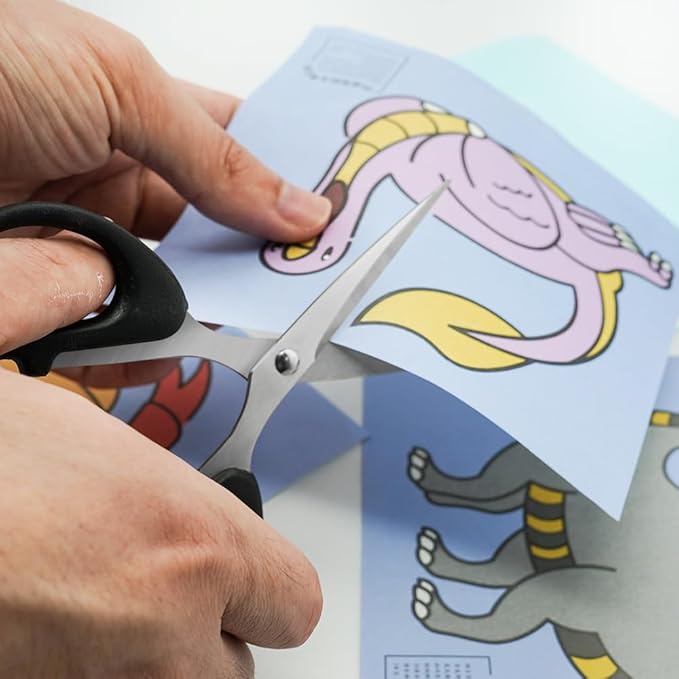 Scissors All Purpose,6 inch Scissors Set of 6,Comfort-Grip Handles Sharp Pointed Scissor,Great for Cutting Paper Suitable for Home Office and School Classroom Arts