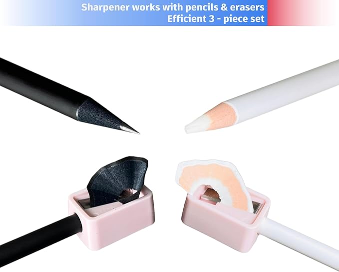 #2 HB Pre-Sharpened Wood-Cased Graphite Pencils 9 Pack | 3 Pencil-Style Erasers & 1 Pencil Sharpener，Ideal for Writing, Drawing & Sketching, Perfect for Students, Adults, Artists