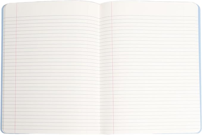 Pearhead Butter Composition Notebook — College-Ruled, 160 Pages, 7.5" x 9.75", Smooth 80 GSM Paper, UV Spot Gloss, Periwinkle Butter Illustration Journal for School, Office & Everyday Writing