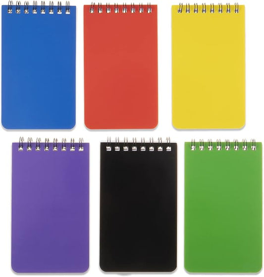 QiCheng 6pacs Pocket Notebook Mini Notepad Small Spiral Notebooks 3X5Inch | functionality PortabilityPortability convenience