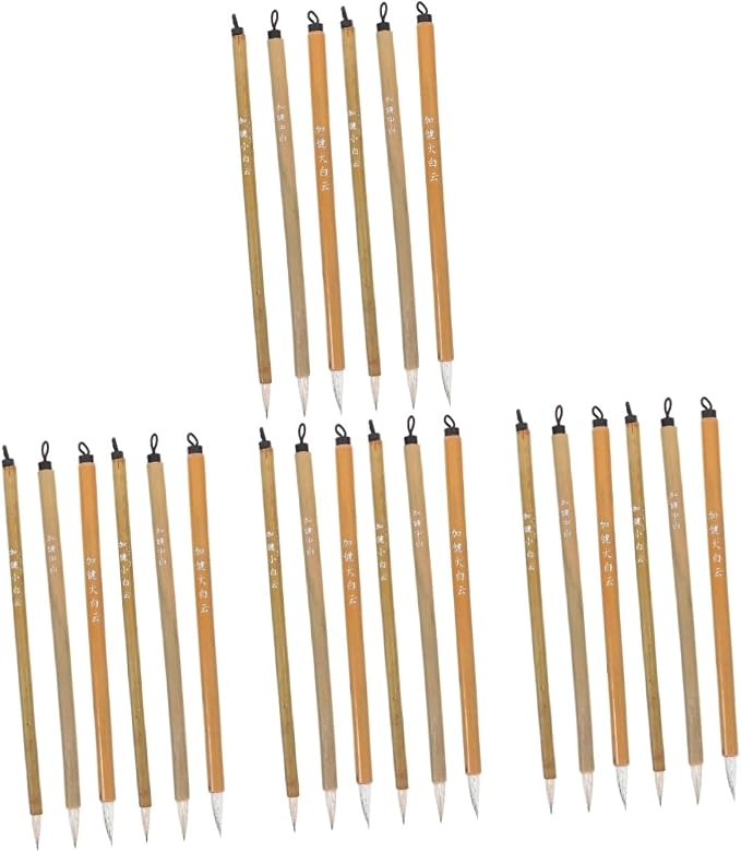 LALAFINA Chinese Calligraphy Brush Sumi Ink Brush for Chinese Calligraphy Painting Drawing and Writing Traditional for Beginners Practice 8.66 X 1.41 X 0.35 in