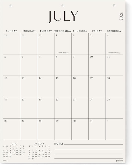 Jotsome Large Wall Calendar 2026-2027, Monthly Wall Calendar From July 2026 to December 2027 17 x 22 inch in Home and Office for Easy Organizing