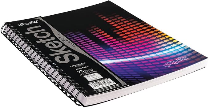 UCreate Fashion Poly Sketch Book, Sonic Vibes, 9" x 12", 1 Count