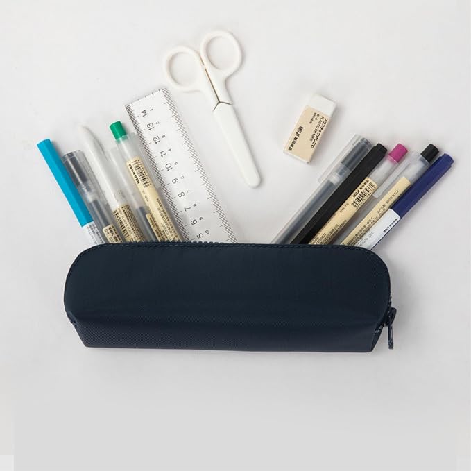 Pencil Case Small Pencil Pouch Slim (Light Gray, Oxford)