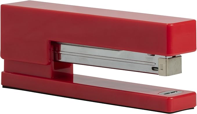 JAM PAPER Office & Desk Sets - 1 Stapler & 1 Tape Dispenser - Red - 2/Pack