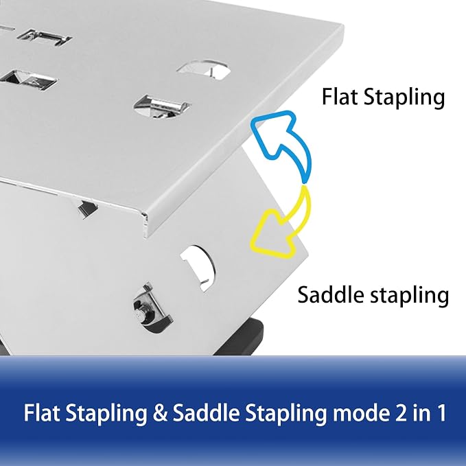 Heavy Duty Stapler with 3000 23/6 Staples, Flat Stapling & Saddle Stapling Mode 2 in 1, Large Capacity Office Stapler for Paper Binding, Offices, Print Shops