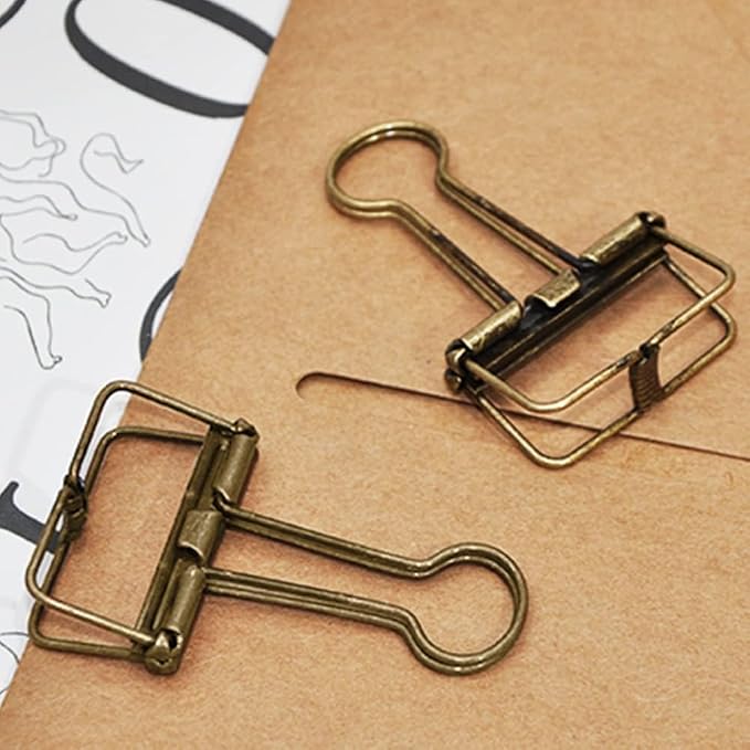 Small Binder Clips, 36 Pack, 3/4 Inch, Standard 19mm, Hollow Out Silver, Capacity 0.31 Inch, Fold Clamp, Wire Clip, Paper Clips, Office Clips, School & Home Use