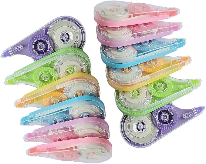 12PCS White Correction Tape,39.4ft Each,Easy To Use Applicator for Instant Corrections Wrong Writing At Any Time, Tear-Resistant Correction Tape for Office or School Supplies
