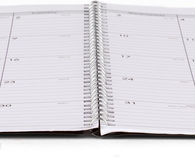 AT-A-GLANCE Planner 2025, 2026 Academic, Weekly and Monthly, 216 x 279 Mm, Large, Tabs, Flexible Cover, DayMinder, Wire Bound, Charcoal, AYC54545