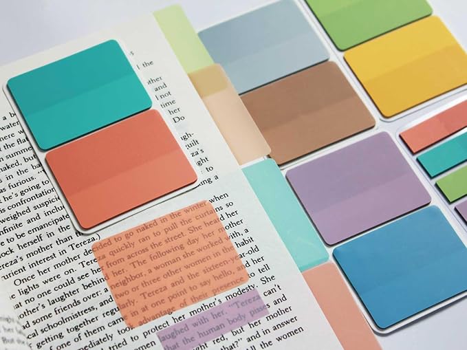 ELII 500 PCS Tabs for Annotating Books, Clear Book Tabs Sticky Index Tabs | Sticky Notes,Labels for Pages Notebooks,Self Adhesive, ,Repositionable, Tape Flags,Smooth Writing,Safety Material