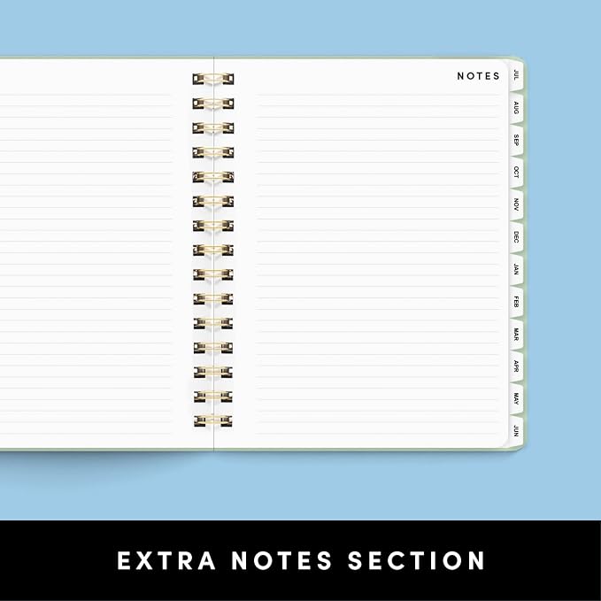 PAPERAGE Academic Planner, Weekly & Monthly Planner & Calendar, 12-Months, July 2026 - June 2027, (7" x 8"), School & Student Planning Agenda with Tabs, Bonus Pages & Inner Pocket, Raspberry