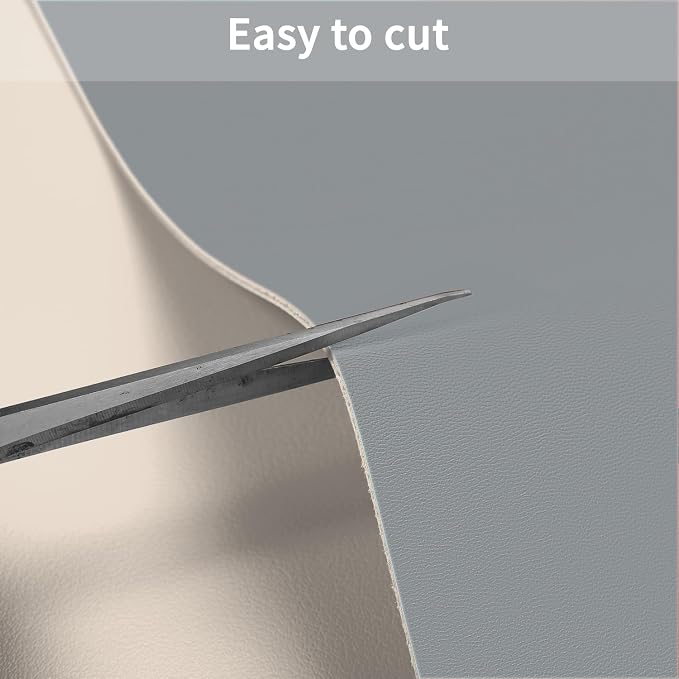 Faux Leather Table Cover,1.8mm Thick,36x60 Inch Table Protector,Table Protector for Dining Room Table,Dining Table Cover，Dining Table Cover Protector(Beige+Light Gray,36x60)