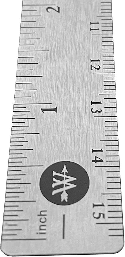 Westcott 10414 Stainless Steel Metal Ruler with Non-Slip Cork Base, 6 in