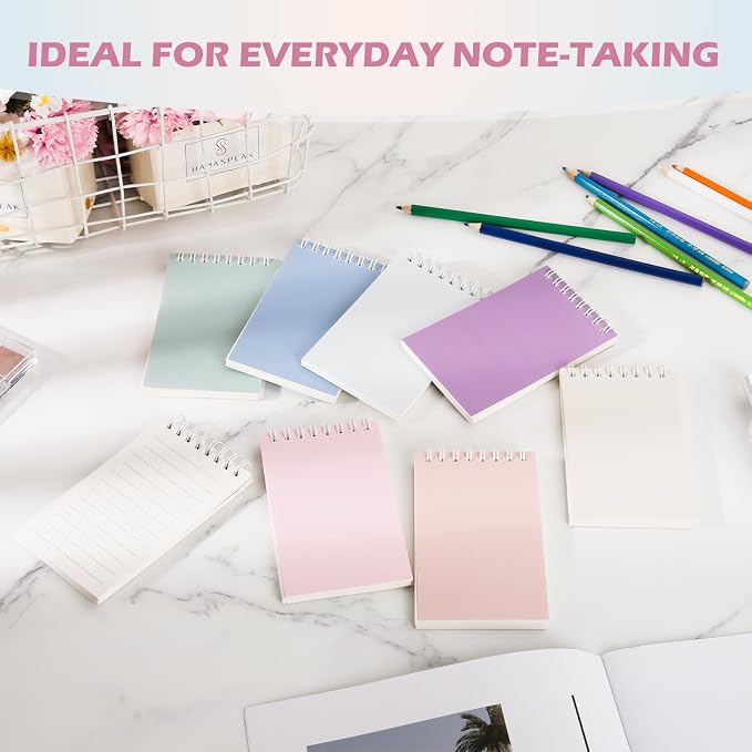 Ddaowanx Small Notebooks,3x5 Pocket Spiral Notepads With Lined Pages - The Perfect Little Mini Notebook to Stay Organized and Boost Productivity at Work or School (48, Delight Colors)